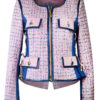 Haute Couture-Jacke mit "Bouclé-embroidery", und mit ca.120 Hotfix Kristallen