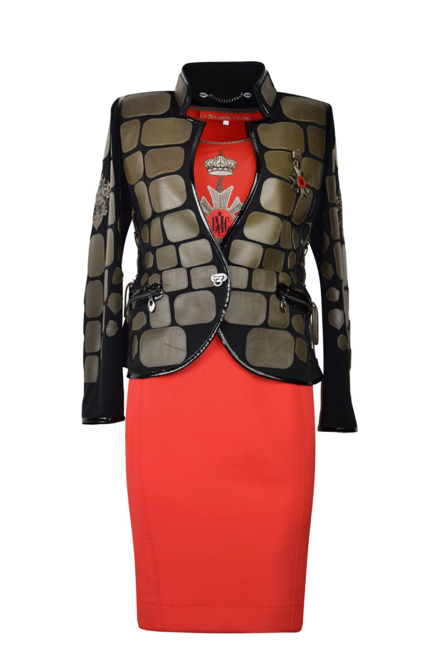 LMC-Medaille aus Messing mit emalierten LMC-Motiv