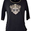 Shirt mit "heraldic-lion-embroidery", Kurzarm