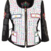 Haute Couture- Jacke mit "Bouclé-embroidery" am Vorderteil, 345.000 ST. gesticktenTaschen, Nappalederpatches, Multisize