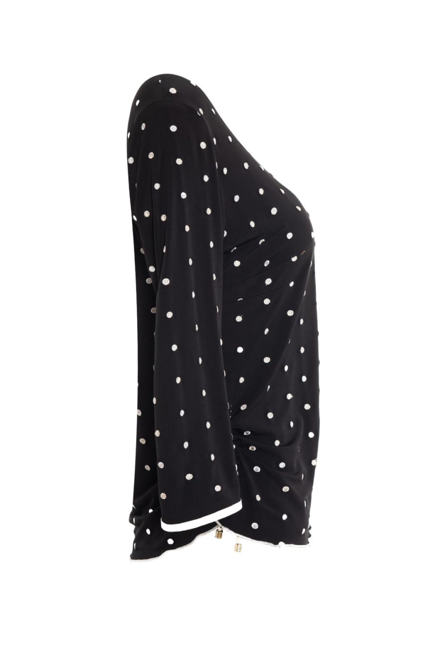 Shirt mit allover "Tupfen-metrage-embroidery", Langarm, Stiches: 96.000