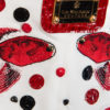 Jacke mit "ocean-embroidery", Lederpatches in Kroko-Optik, handappliziert mit 75 Naturedelsteinen, Multisize