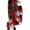 Couture-Jacke mit Fuchs- und Krokopatches-Applikationen, "Maxi Butterfly-embroidery" auf Krokoleder gestickt, Multisize