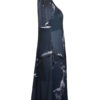 Kleid mit Allover-Fotoprint, Lackkontrasten und Patches in Lack, Kristallen von Swarovski