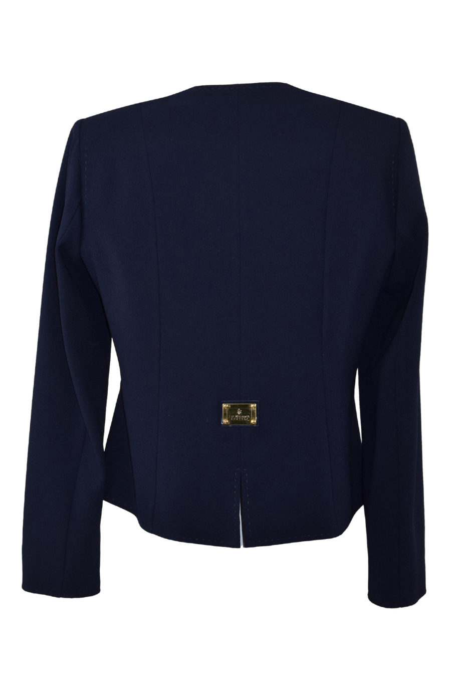Jacke aus Georgette mit 6 Couture-Zierknöpfen und Drehverschlüssen, Langarm