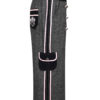 Hose in graphit-melange Leinen mit Zierknöpfen, aufgesetzten Cargo-Taschen und rosé Lackkontrasten, 7/8 Länge