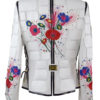 Haute Couture- Jacke mit "Country-embroidery"-5 Motive, Lederpatches und 268 handapplizierten Kristallen von Swarovski, Multisize, St.290.000