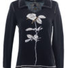 Pullover mit "baccara-embroidery", und Stickbordüre, 100% Baumwolle, Langarm