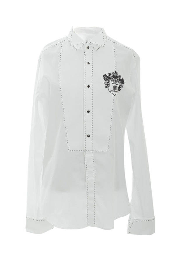 Elegantes Herrenhemd mit "heraldic- embroidery"-2 Motive, Langarm