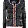 Haute Couture-Jacke mit 12-farbigen gestickten Bordüre, die von Hand mit 600 Hot-Fix Perlen von Swarovski appliziert wurde