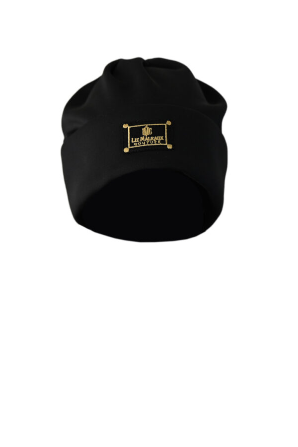 Mütze aus Doublejersey – Teilwattiert mit gesticktem LMC-Logo und Kordelraffung 