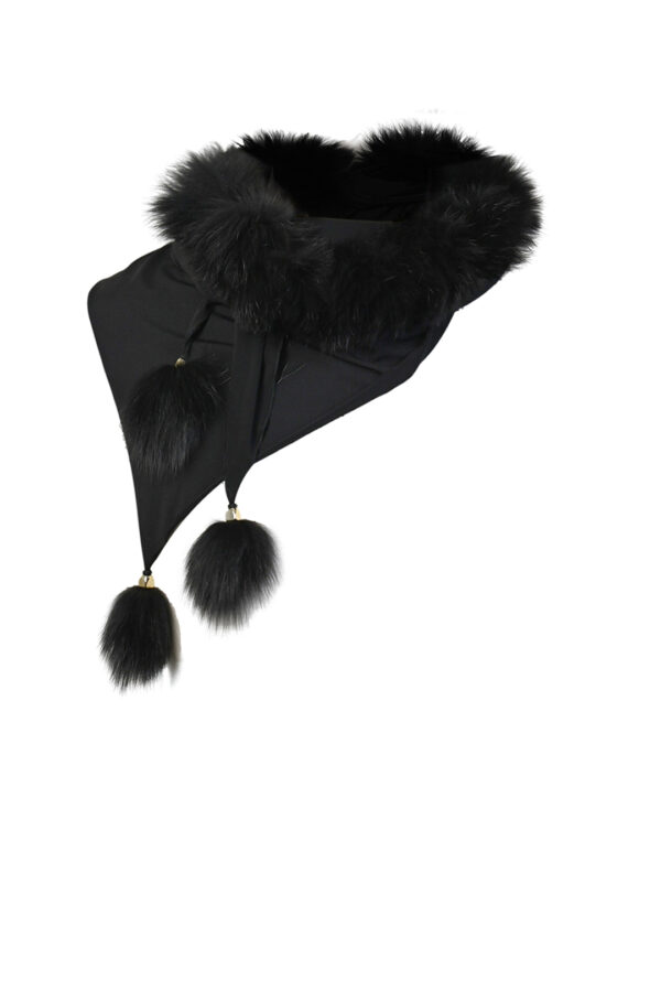 Tuch mit Fuchsverbrämung und Kroko-Kontrasten